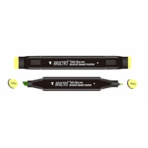 Brustro Twin Tip Alcohol Based Marker - Yellow Green