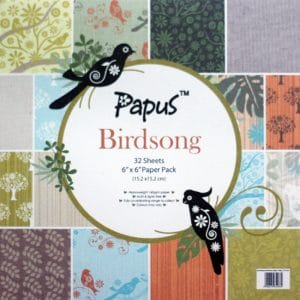 Papus 6x6 Paper Pack - BirdSong (Set of 32 sheets)