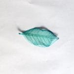 Mulberry Paper Leaves (Medium) - Turquoise (Pack of 10 leaves)