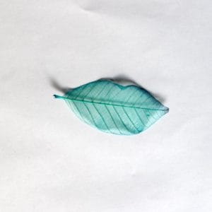 Mulberry Paper Leaves (Medium) - Turquoise (Pack of 10 leaves)