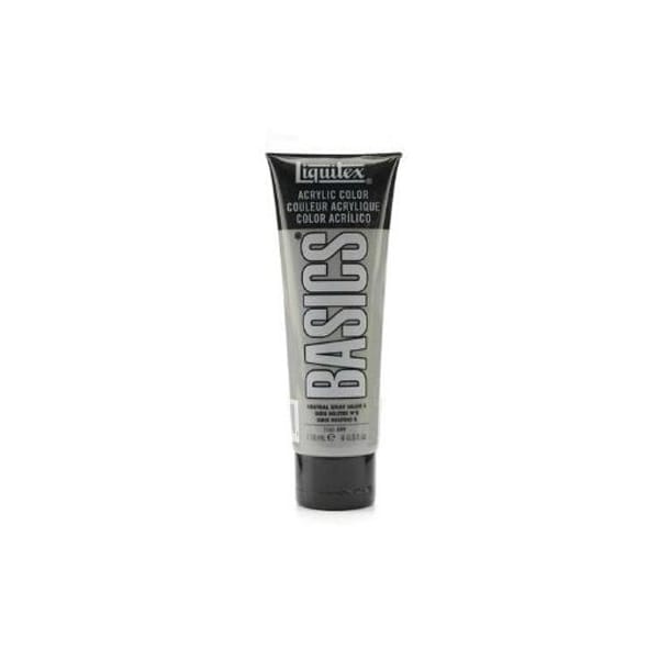 Liquitex Basics Acrylic Paint - Neutral Gray Value 5 (118ML)
