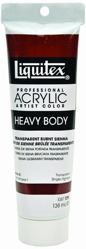 Liquitex Heavy Body Acrylic Transparent Burnt Sienna 138 ML Liquitex Heavy Body Acrylic Transparent Burnt Sienna 138 ML
