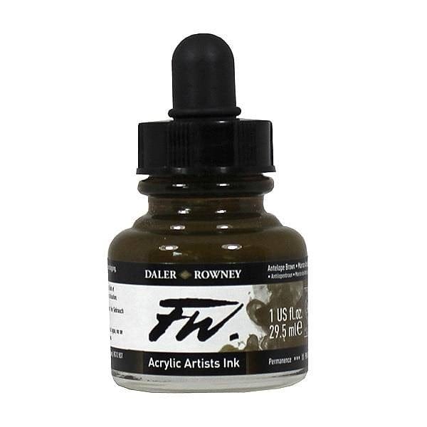 Daler-Rowney FW Acrylic Artists Ink 29.5ML - Antelope Brown 160029222 antelope brown Daler-Rowney FW Acrylic Artists Ink 29.5ML - Antelope Brown