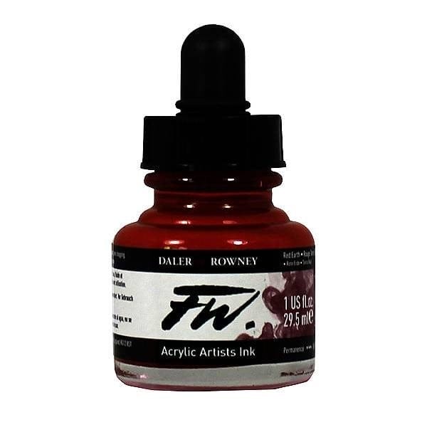 Daler-Rowney FW Acrylic Artists Ink 29.5ML - Red Earth 160029554 red earth Daler-Rowney FW Acrylic Artists Ink 29.5ML - Red Earth