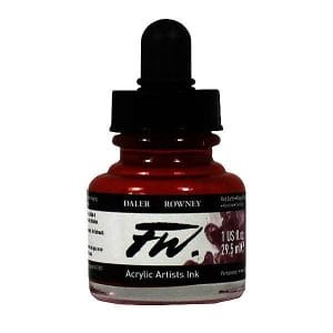 Daler-Rowney FW Acrylic Artists Ink 29.5ML - Red Earth