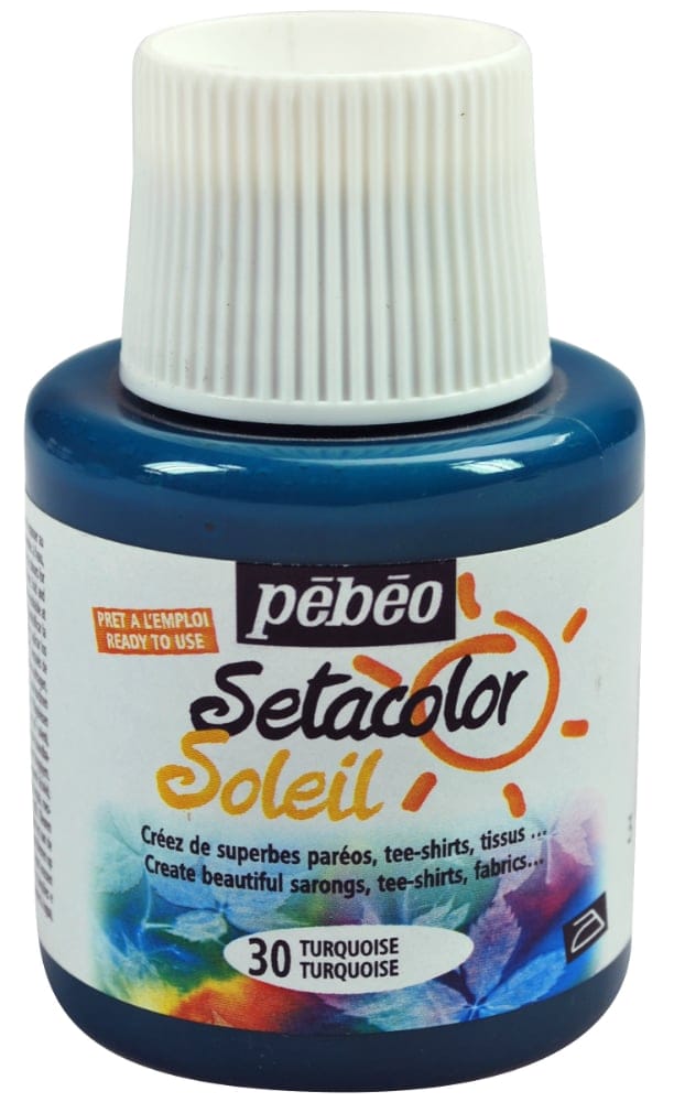 Pebeo Setacolor Soleil 110ml - Turquoise 329330 pebeo setacolor soleil 110ml turquoise Pebeo Setacolor Soleil 110ml - Turquoise