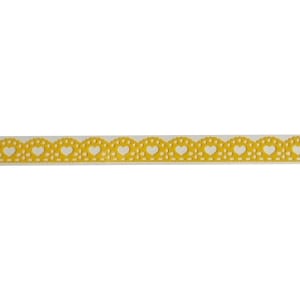 Decorative Tape Thin - Hearts (Yellow)