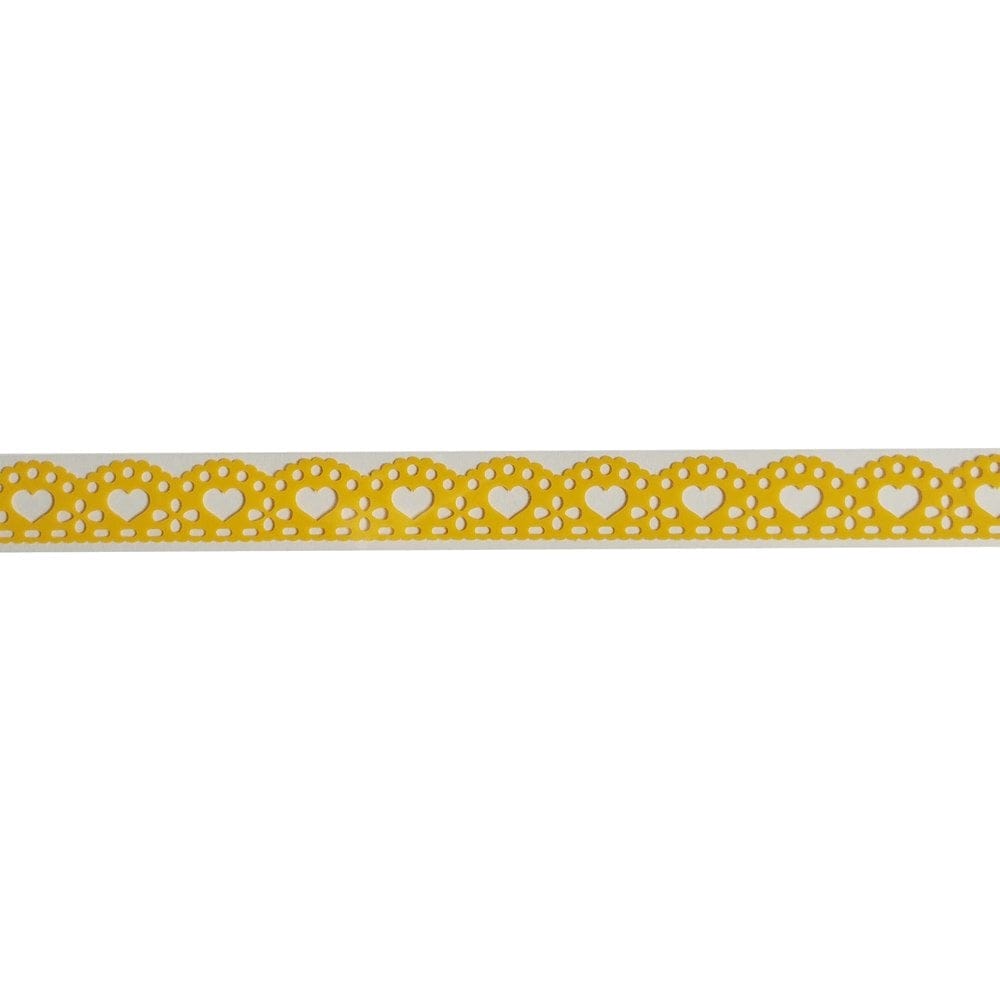 Decorative Tape Thin - Hearts (Yellow) XQN S 10 hearts yellow Decorative Tape Thin - Hearts (Yellow)