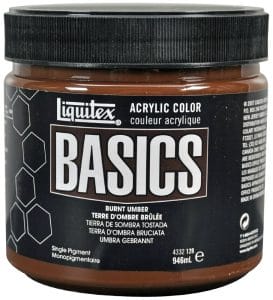 Liquitex Basics Acrylic Paint - Burnt Umber (946ML)