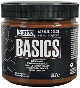 Liquitex Basics Acrylic Paint - Burnt Umber (946ML)