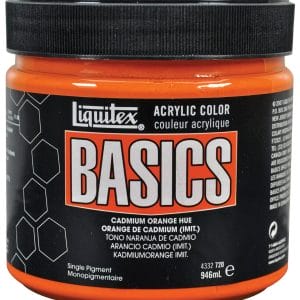 Liquitex Basics Acrylic Paint - Cadmium Orange (946ML)