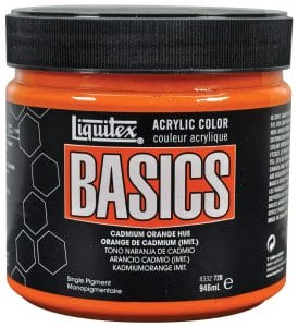 Liquitex Basics Acrylic Paint - Cadmium Orange (946ML)
