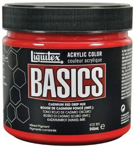 Liquitex Basics Acrylic Paint - Cadmium Red Deep Hue (946ML)