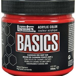 Liquitex Basics Acrylic Paint - Cadmium Red Deep Hue (946ML)