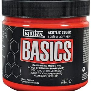 Liquitex Basics Acrylic Paint - Cadmium Red Medium Hue (946ML)