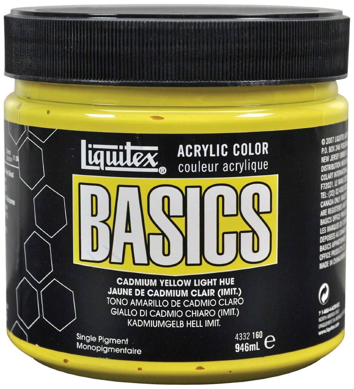 Liquitex Basics Acrylic Paint - Cadmium Yellow Light Hue (946ML) cadmium yellow light hue 4332160 Liquitex Basics Acrylic Paint - Cadmium Yellow Light Hue (946ML)