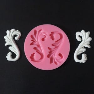 Floral Swirls Silicone Clay Mould