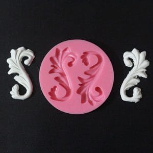 Floral Swirls Silicone Clay Mould