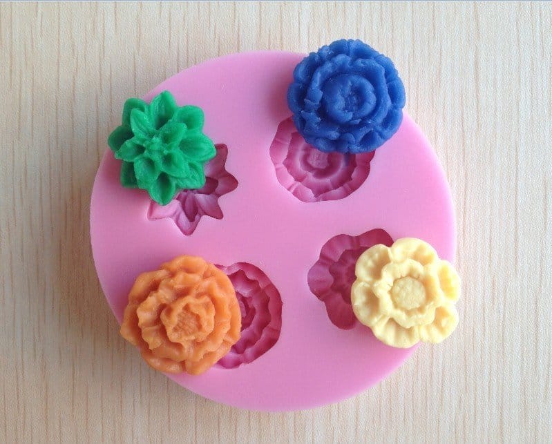 Mixed Flowers Silicone Clay Mould camold180 mixed flowers Mixed Flowers Silicone Clay Mould