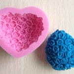 Floral Heart Silicone Soap Mould