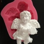Angel with Electronic Organ Silicone Clay Mould - Design 1