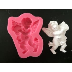 Angel with Electronic Organ Silicone Clay Mould - Design 2
