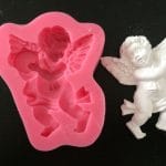 Angel with Electronic Organ Silicone Clay Mould - Design 2