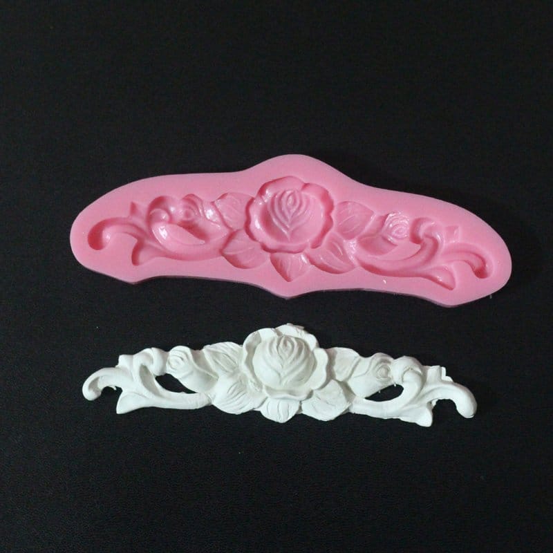 Rose Swirl Silicone Clay Mould camold190 rose swirl Rose Swirl Silicone Clay Mould