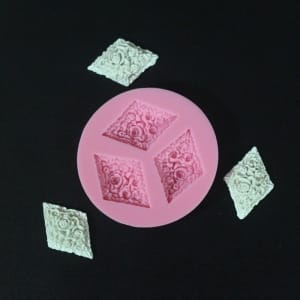 Floral Diamonds Silicone Clay Mould