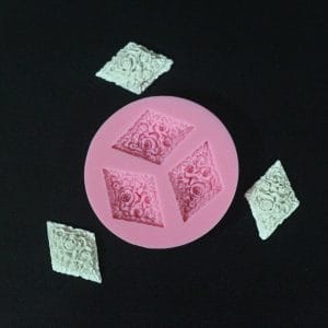 Floral Diamonds Silicone Clay Mould