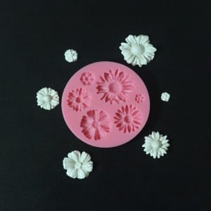 Mixed Daisies Silicone Clay Mould