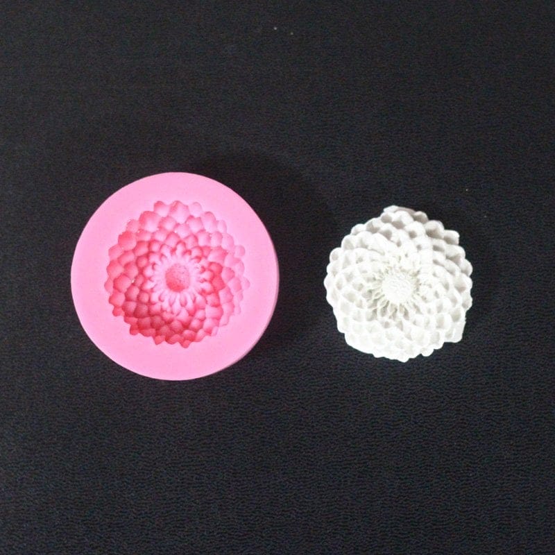 Single Chrysantheum Silicone Clay Mould camold202 single crysantheum Single Chrysantheum Silicone Clay Mould