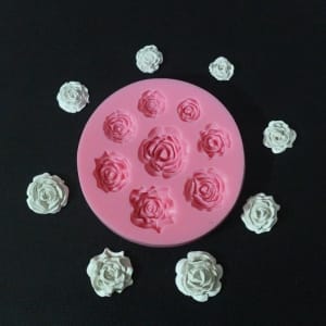 Mixed Roses - Design 2 Silicone Clay Mould
