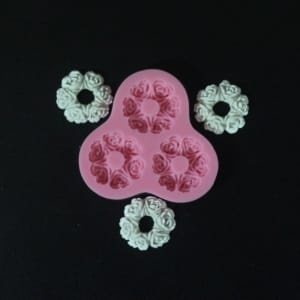 Rose Wreath (Multiple) Silicone Clay Mould