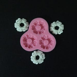 Rose Wreath (Multiple) Silicone Clay Mould