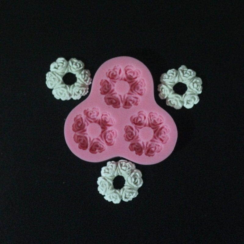 Rose Wreath (Multiple) Silicone Clay Mould camold204 rose wreath mutliple Rose Wreath (Multiple) Silicone Clay Mould