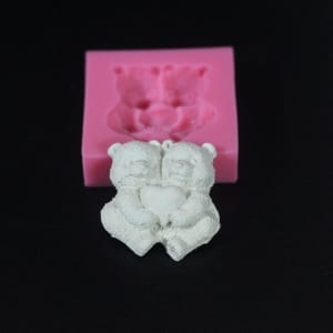 Teddy in Love Silicone Clay Mould