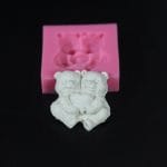 Teddy in Love Silicone Clay Mould
