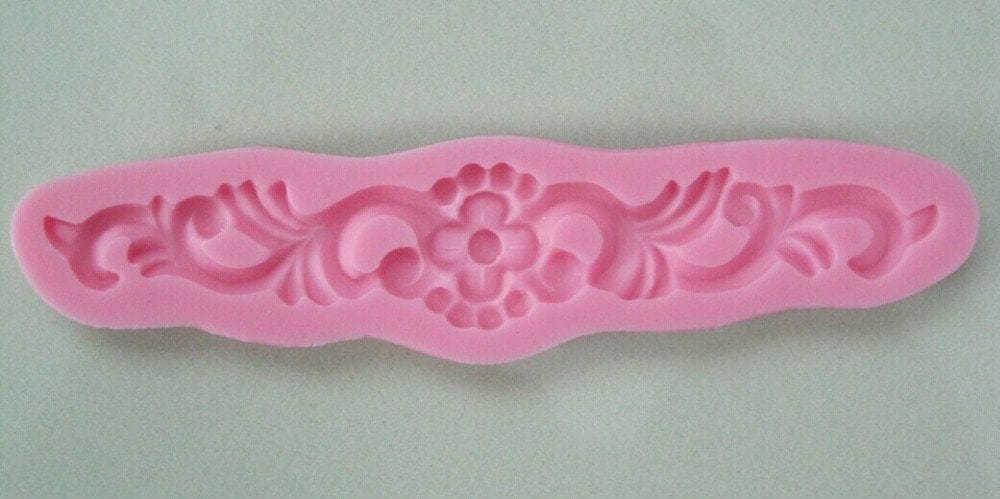 Floral Swirl Silicone Clay Mould camold213 floral swirl Floral Swirl Silicone Clay Mould
