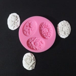 Different Floral Cameos Silicone Clay Mould