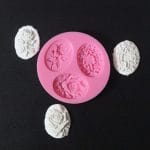 Different Floral Cameos Silicone Clay Mould