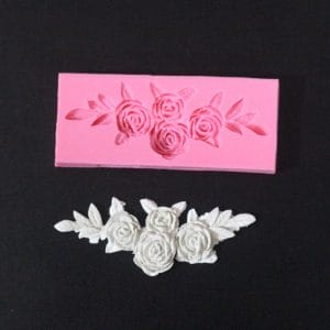 Roses on a branch Silicone Clay Mould