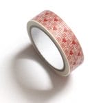 Checkered Hearts -  White and Red - Japanese Washi Tape