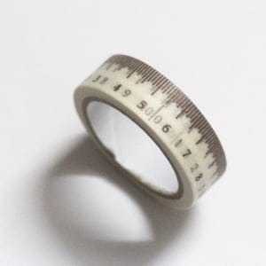 Measuring Tape - White and Black - Japanese Washi Tape
