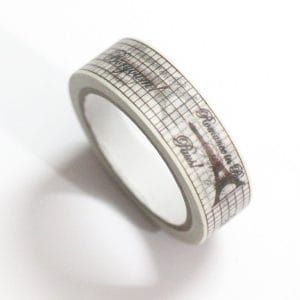 Paris - White and Black - Japanese Washi Tape