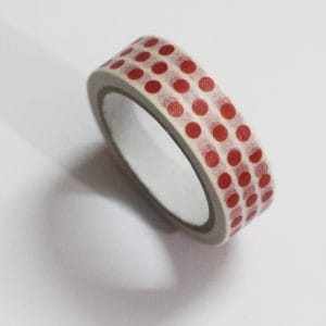 Polka Dots - Red and White - Japanese Washi Tape