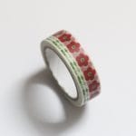 Floral -  Red, Green and White - Japanese Washi Tape