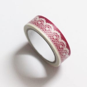 Half Doily - White and Pink - Japanese Washi Tape