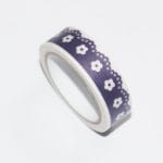 Floral Doily -  White and Purple - Japanese Washi Tape