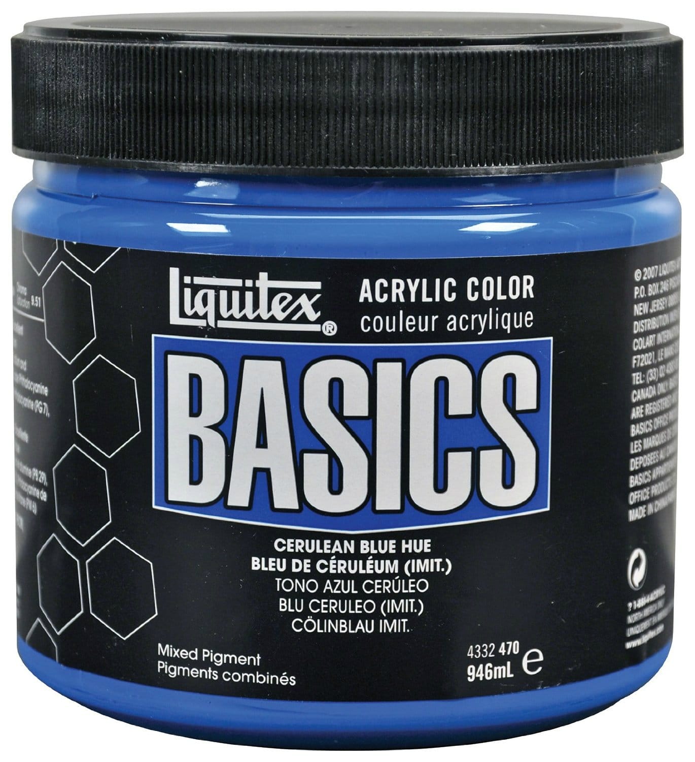 Liquitex Basics Acrylic Paint - Cerulean Blue Hue (946ML)